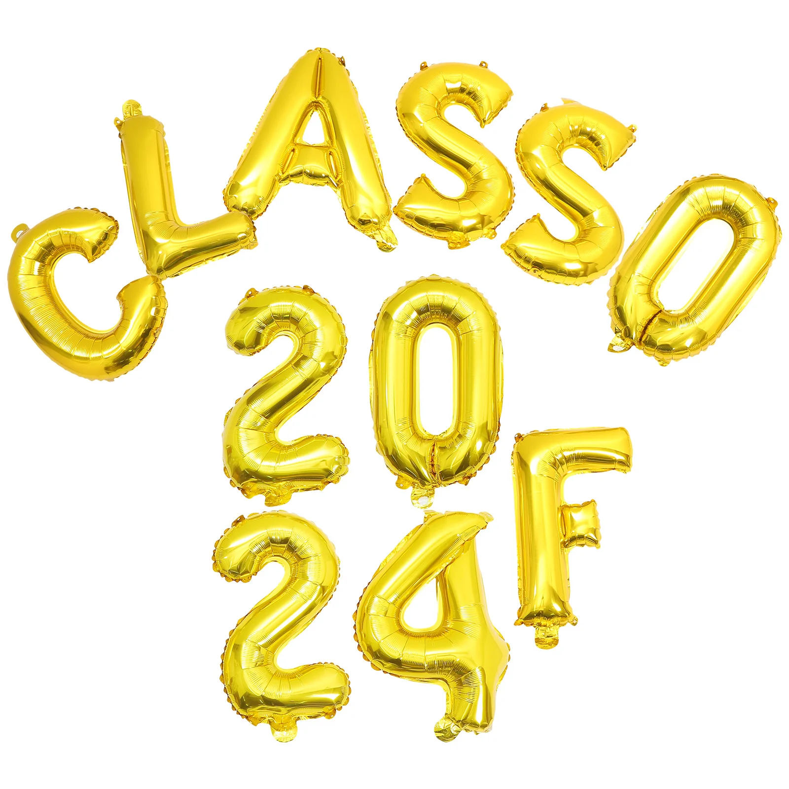 1 комплект выпускного класса 2024 года на воздушном шаре, тематическая вечеринка с воздушными шарами, алюминиевые воздушные шары - 0