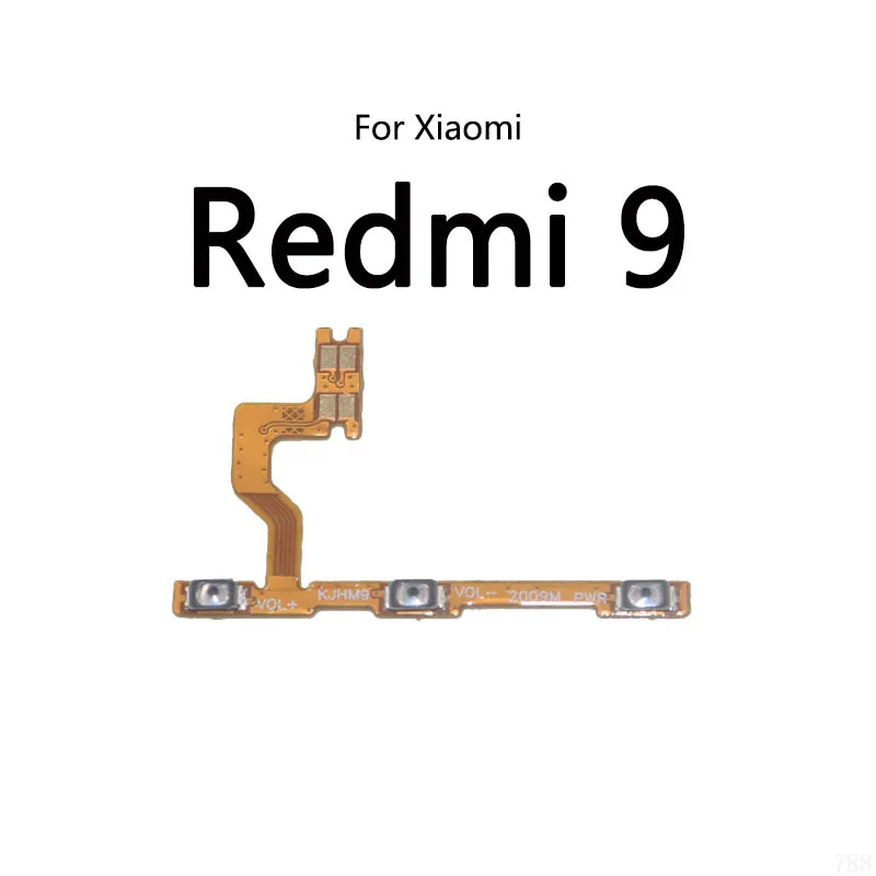 10 шт./лот для Xiaomi Redmi 9 9A 9C NFC Кнопка включения, кнопка отключения громкости, Гибкий кабель - 0