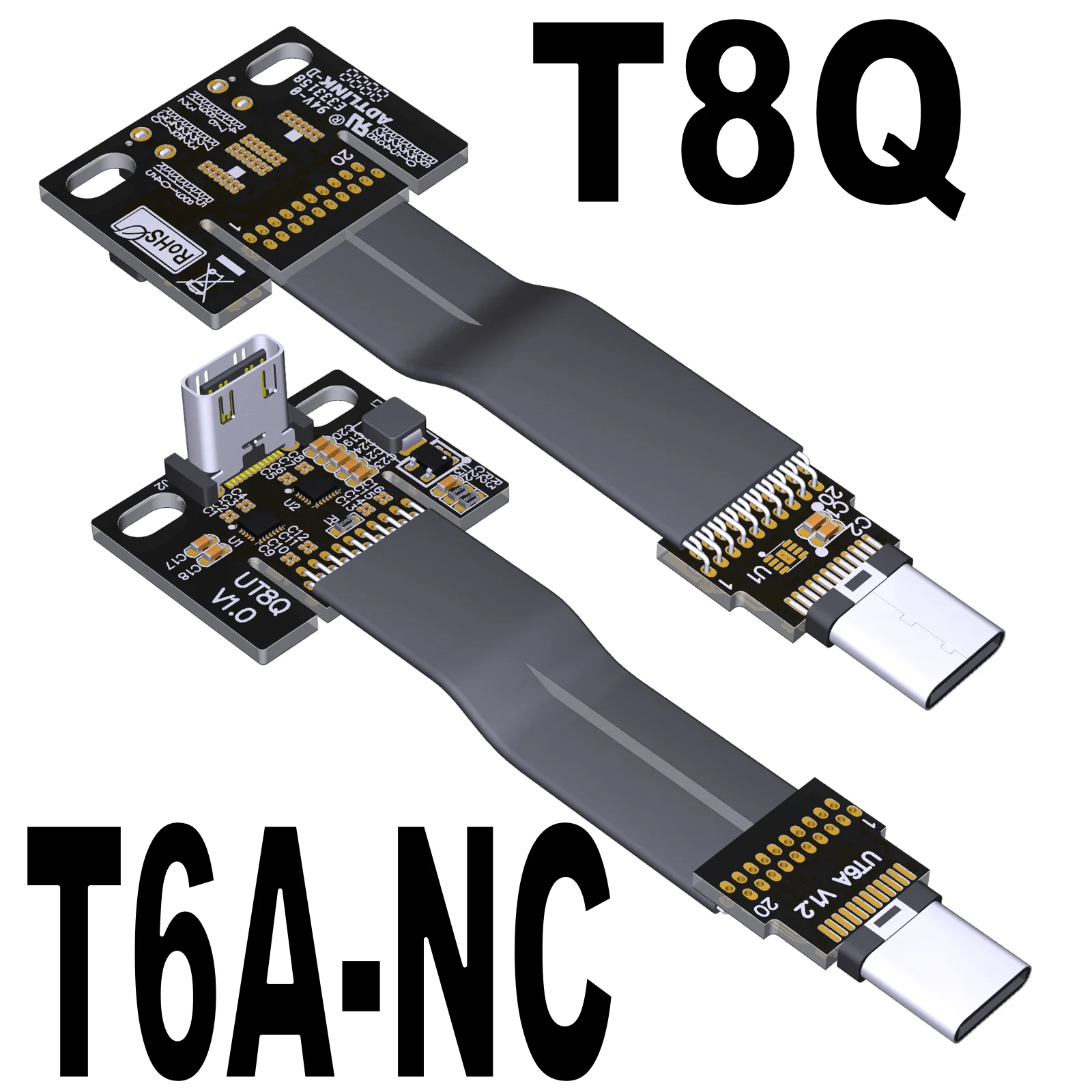 20G USB 3,2 Type C-C Синхронизация Данных, Зарядный Плоский Кабель, Высокоскоростной Кабель для Аэрофотосъемки FPC FPV, Шнур для телевизора, ПК, Телефона, USB3.2 Удлинителя - 0