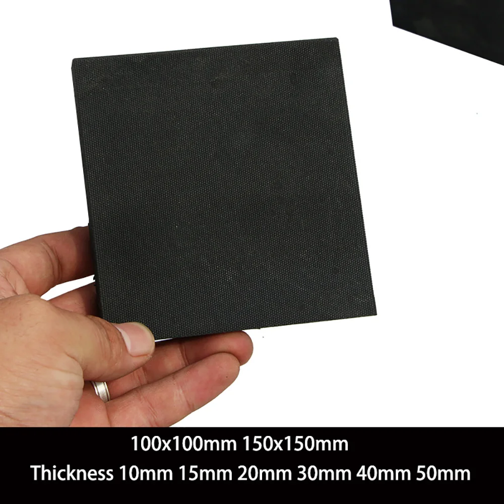 квадратный Резиновый лист 100x100 мм, Противоударная Амортизирующая Прокладка Толщиной 10 15 20 30 40 50 мм, Высокопрочная Износостойкая Прокладка - 0