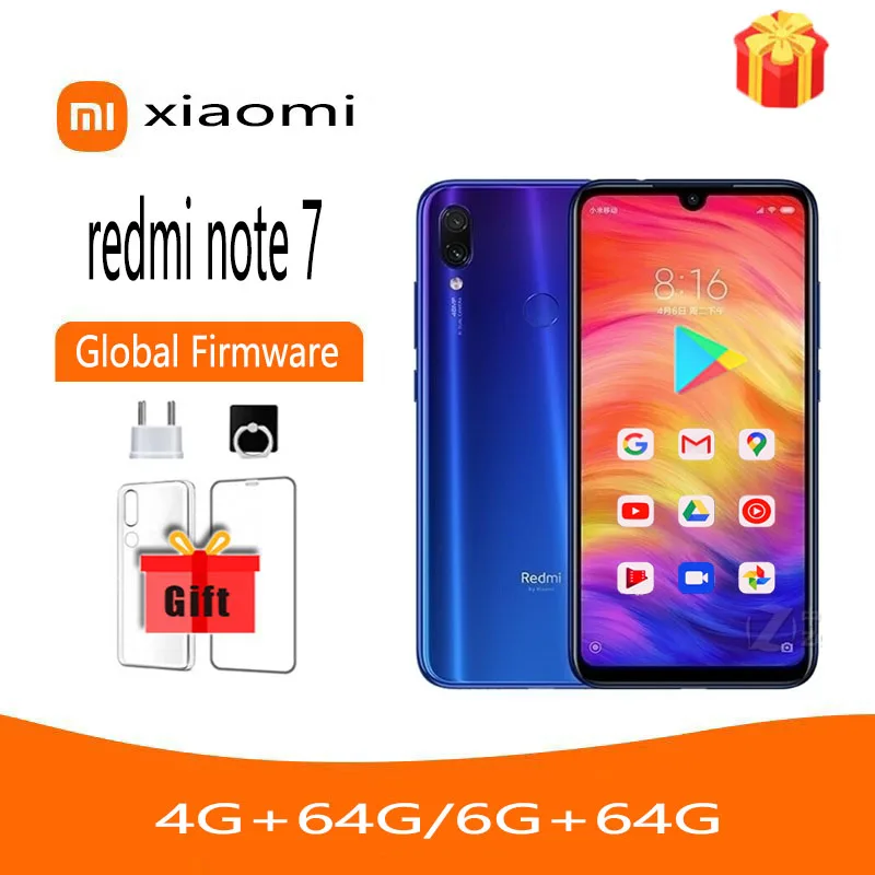 Мобильный телефон Xiaomi Redmi Note 7 6G 64G Оригинальный смартфон - 0