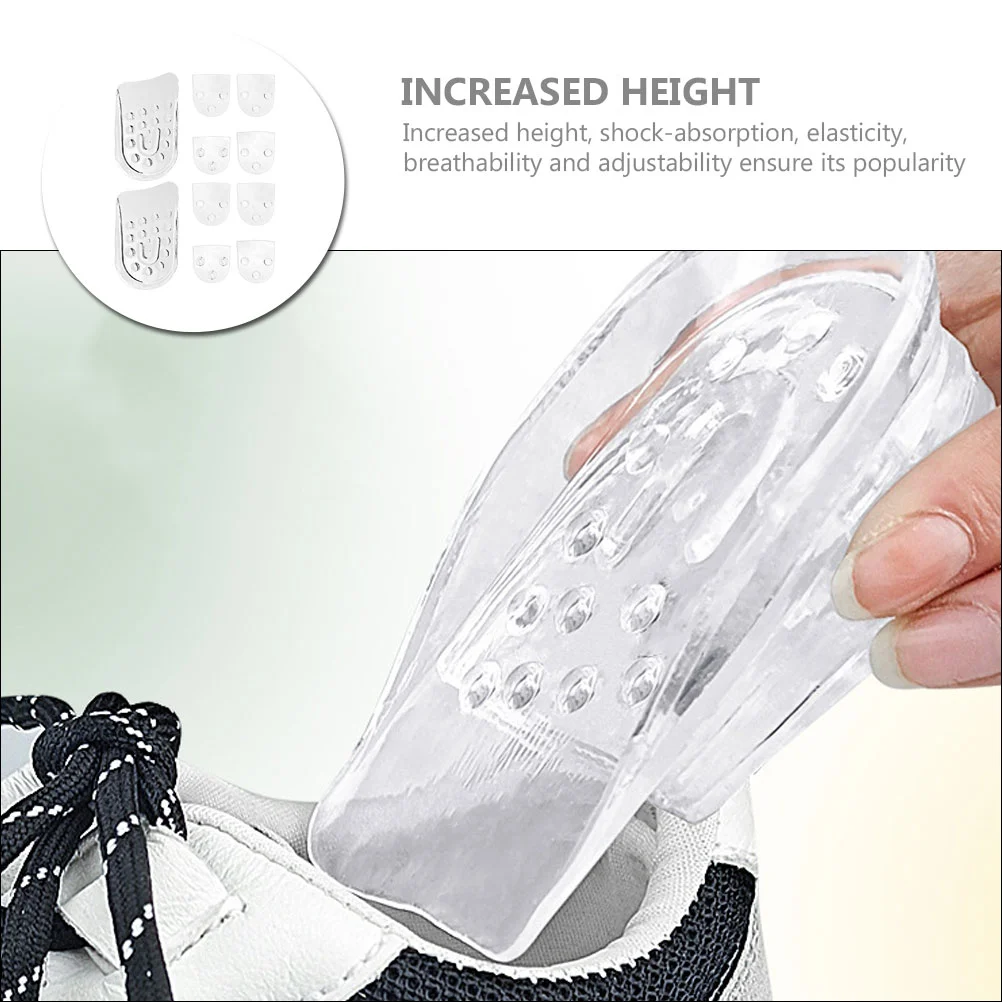 1 пара каблучных накладок, увеличивающих рост, удобные вставки для подъема обуви, стельки, вставки для подъема пятки - 1