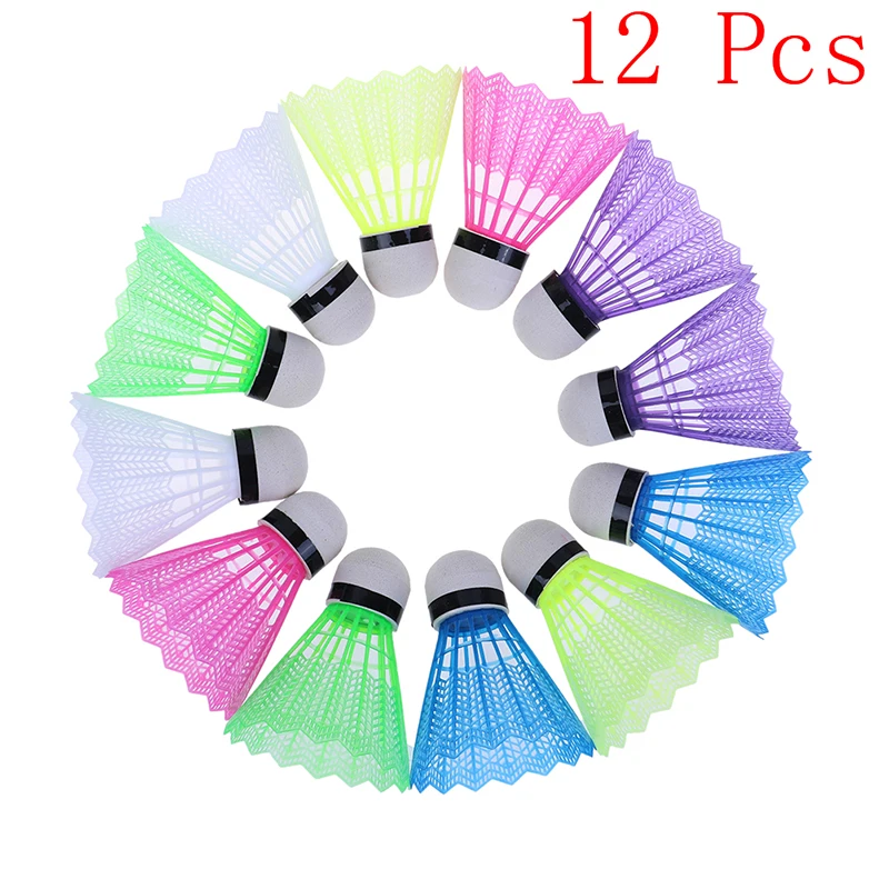 12 шт. разноцветных пластиковых воланов для бадминтона Спортивная тренировка Спорт - 1