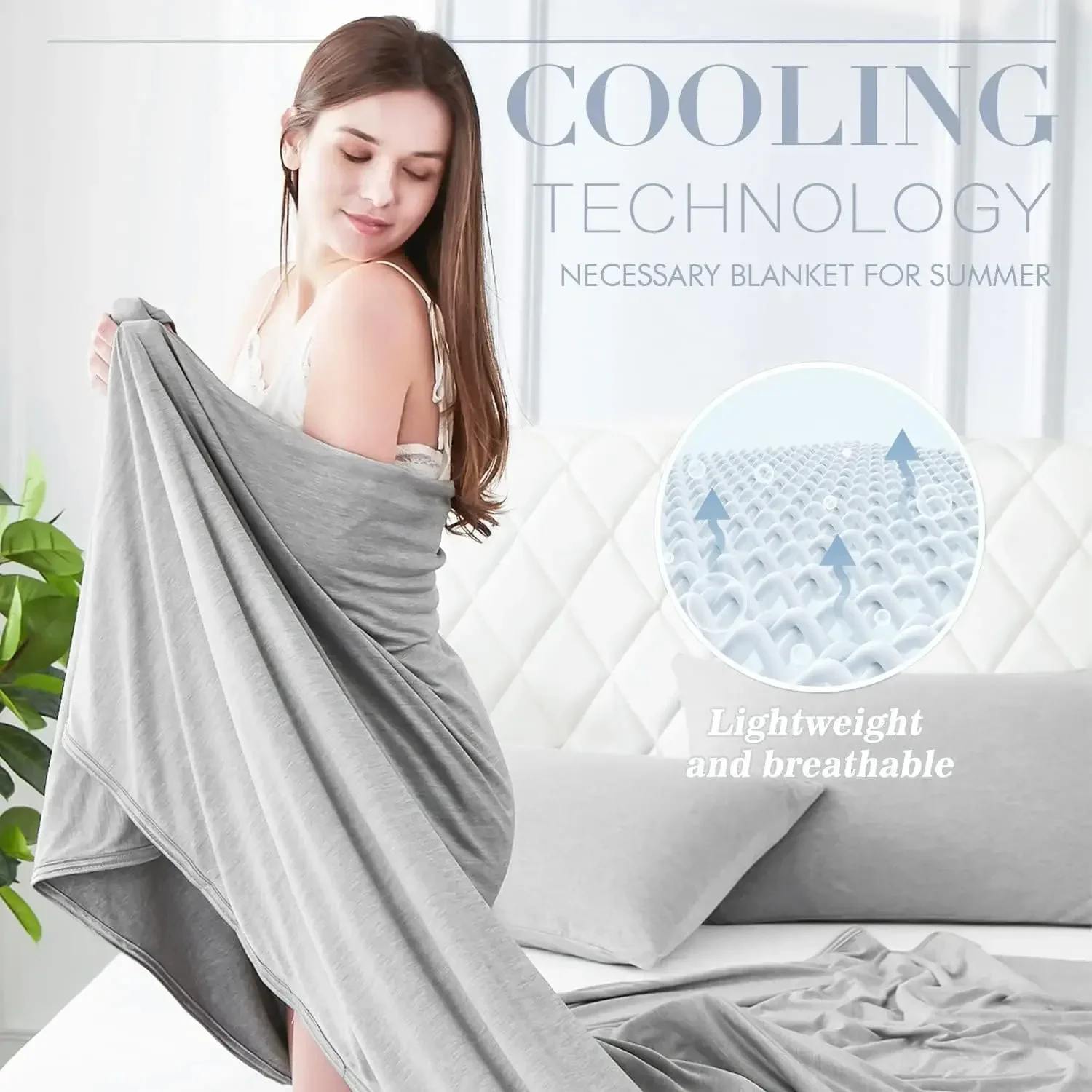 Лучшее охлаждающее одеяло для лета, плед с технологией Arc-Chill, сохраняющий прохладу, одеяло, тонкий комфортный мягкий диван-кровать - 1
