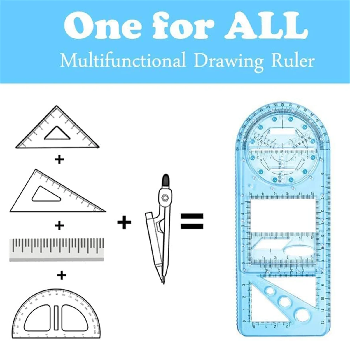 Многофункциональные Инструменты Для Рисования Геометрическими Линейками, Измерительный Инструмент для Рисования Шаблонов для Офиса Детей-Студентов Карандашом - 1