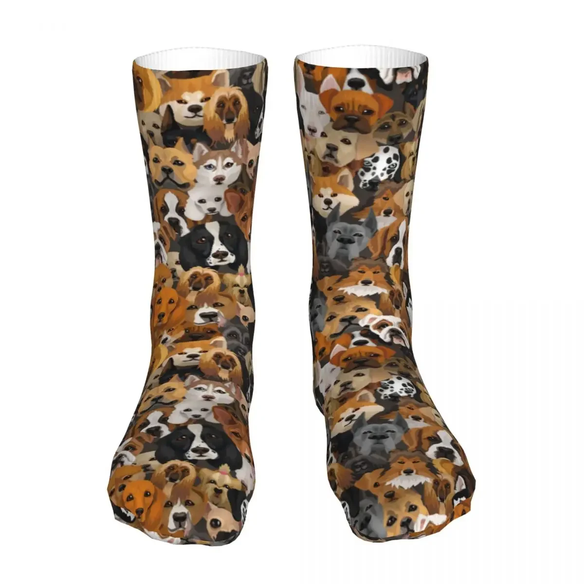Мужские велосипедные носки для собак-бульдогов, хлопковые компрессионные женские носки с животными - 1