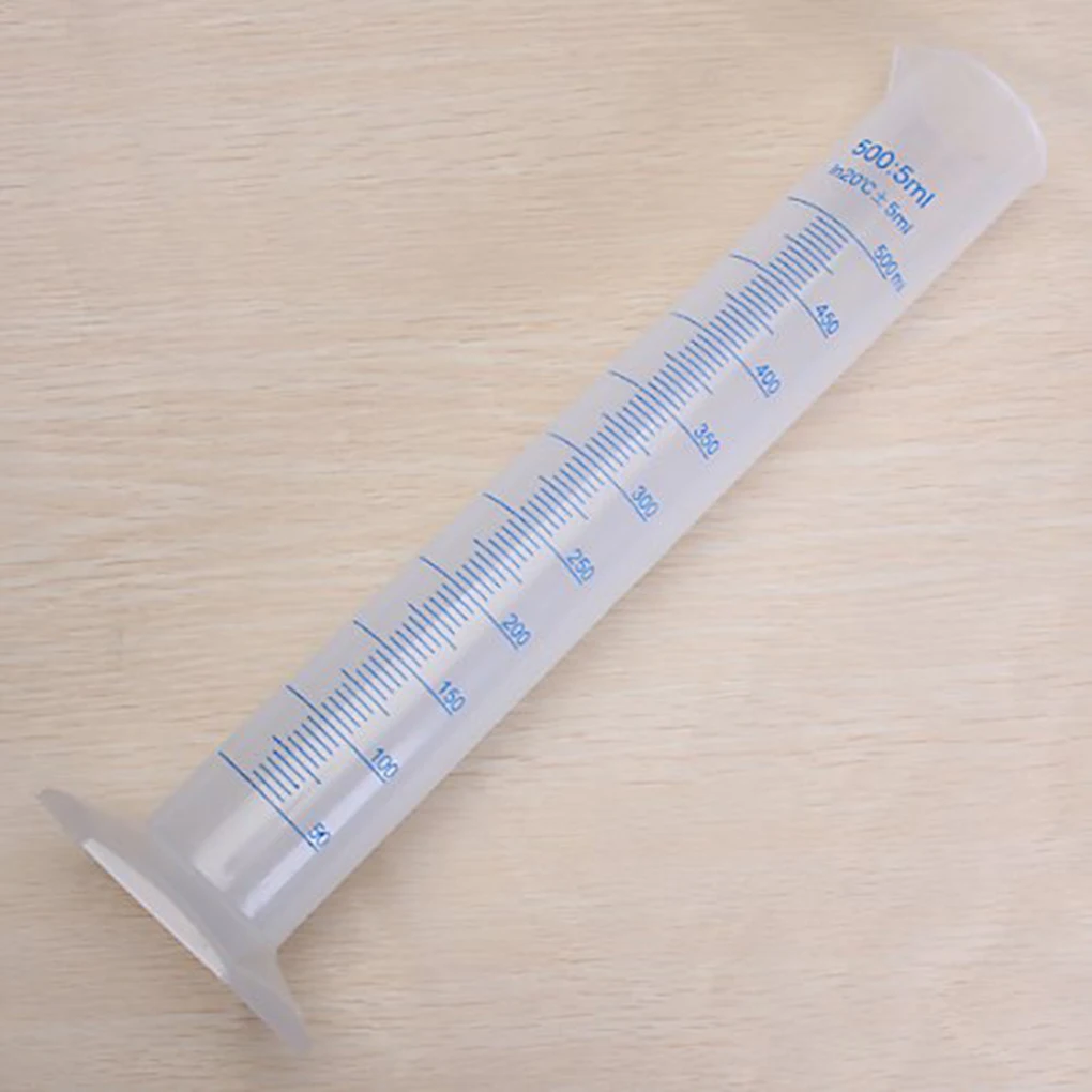 пластиковый измерительный цилиндр объемом 500 мл с синей линейной трубкой, устойчивый к коррозии прецизионный Измерительный инструмент - 1