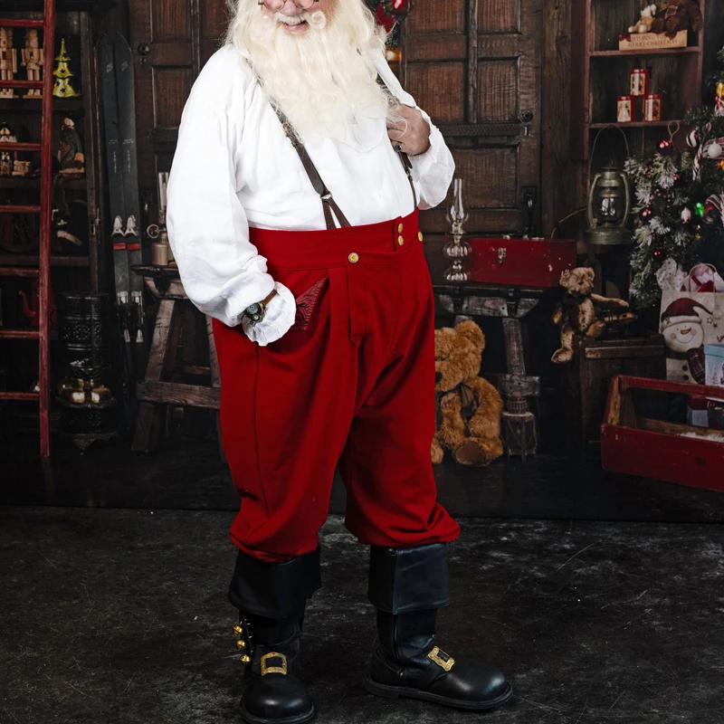 Рождественский костюм Санта-Клауса для косплея, комбинезон на подтяжках, Негабаритный костюм для выпускного вечера, Необычный комбинезон, Косплей-одежда - 1