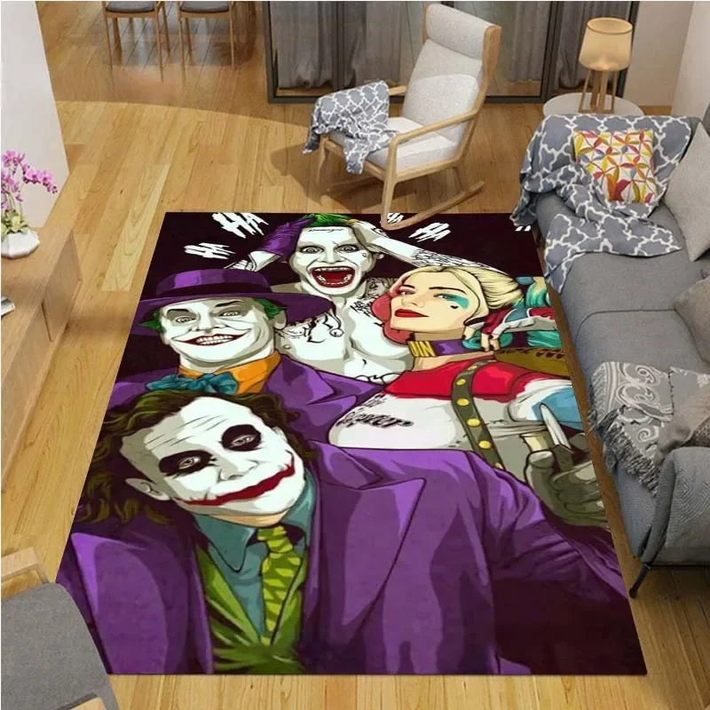 Сумасшедший Ковер Mad Joker, нескользящий коврик для пола, коврик для комнаты клоуна, Квадратный Качественный коврик для гостиной, спальни, домашнего декора - 1