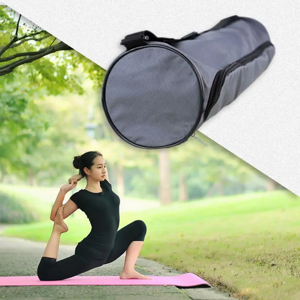 Сумка для коврика для йоги из ткани Оксфорд, износостойкая, на гладкой молнии, многоразовая сумка для коврика для йоги с плечевым ремнем для девочки - 1