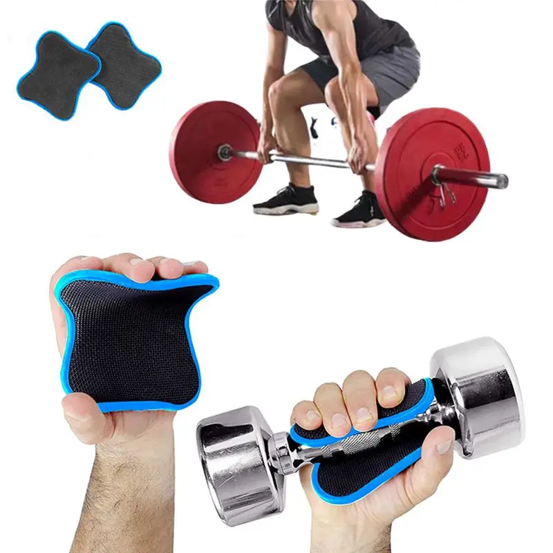 1 Пара резиновых накладок для занятий тяжелой атлетикой, перчатки для тренировок в тренажерном зале, устраняющие Пот с рук, тренировочные коврики - 2