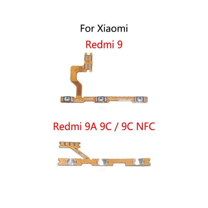 10 шт./лот для Xiaomi Redmi 9 9A 9C NFC Кнопка включения, кнопка отключения громкости, Гибкий кабель - 2