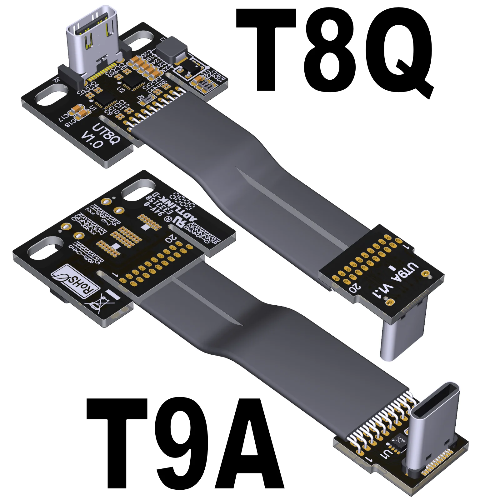 20G USB 3,2 Type C-C Синхронизация Данных, Зарядный Плоский Кабель, Высокоскоростной Кабель для Аэрофотосъемки FPC FPV, Шнур для телевизора, ПК, Телефона, USB3.2 Удлинителя - 2
