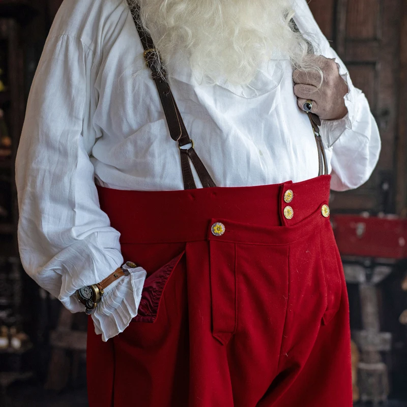 Рождественский костюм Санта-Клауса для косплея, комбинезон на подтяжках, Негабаритный костюм для выпускного вечера, Необычный комбинезон, Косплей-одежда - 2