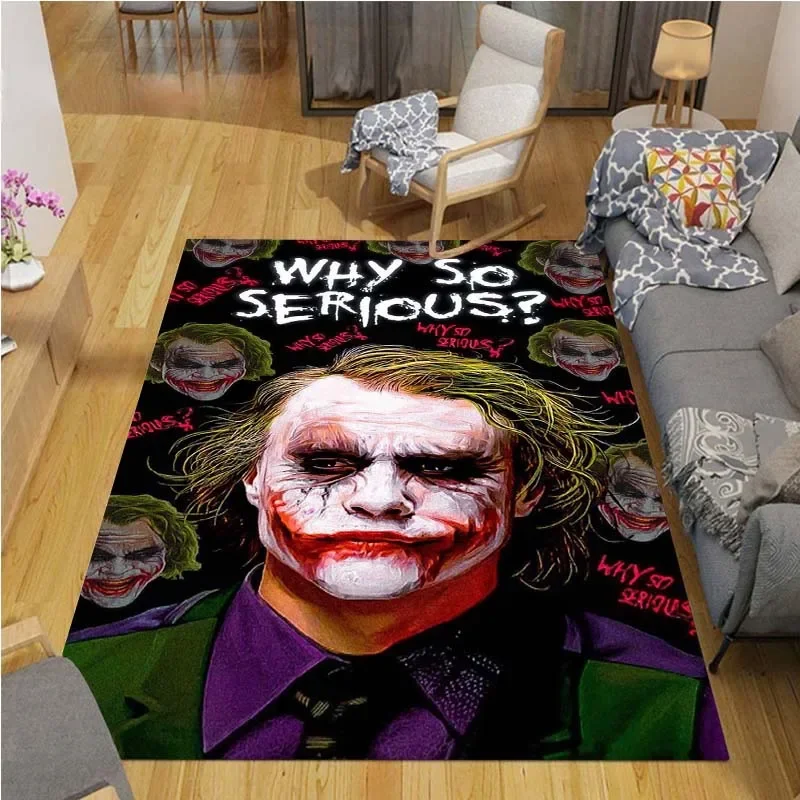 Сумасшедший Ковер Mad Joker, нескользящий коврик для пола, коврик для комнаты клоуна, Квадратный Качественный коврик для гостиной, спальни, домашнего декора - 2