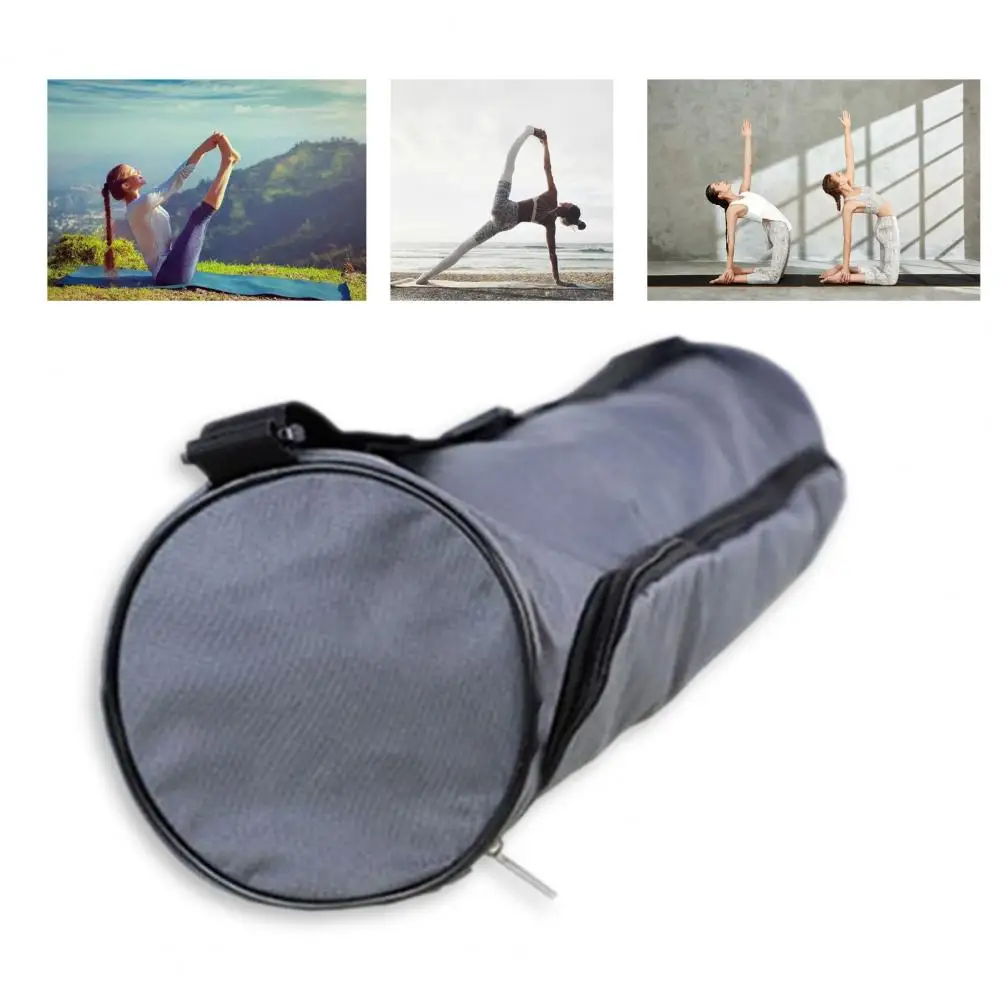 Сумка для коврика для йоги из ткани Оксфорд, износостойкая, на гладкой молнии, многоразовая сумка для коврика для йоги с плечевым ремнем для девочки - 2