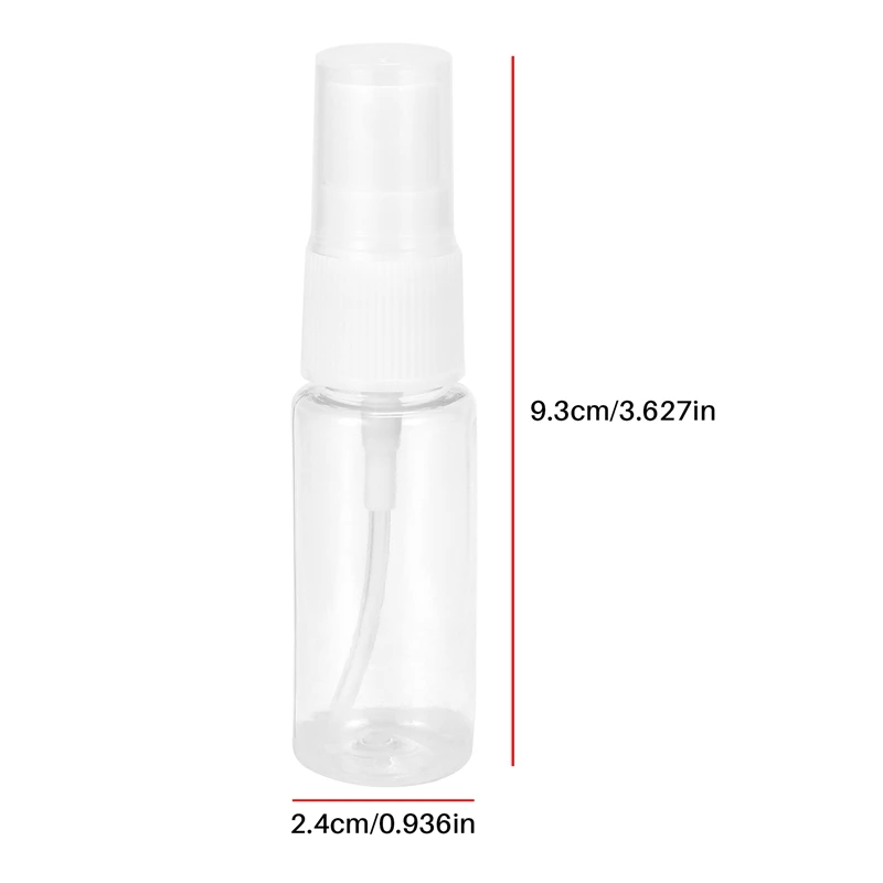 24шт Прозрачные пустые бутылки-распылителя объемом 20 мл, портативные бутылки-распылители для мелкого тумана многоразового использования - 3