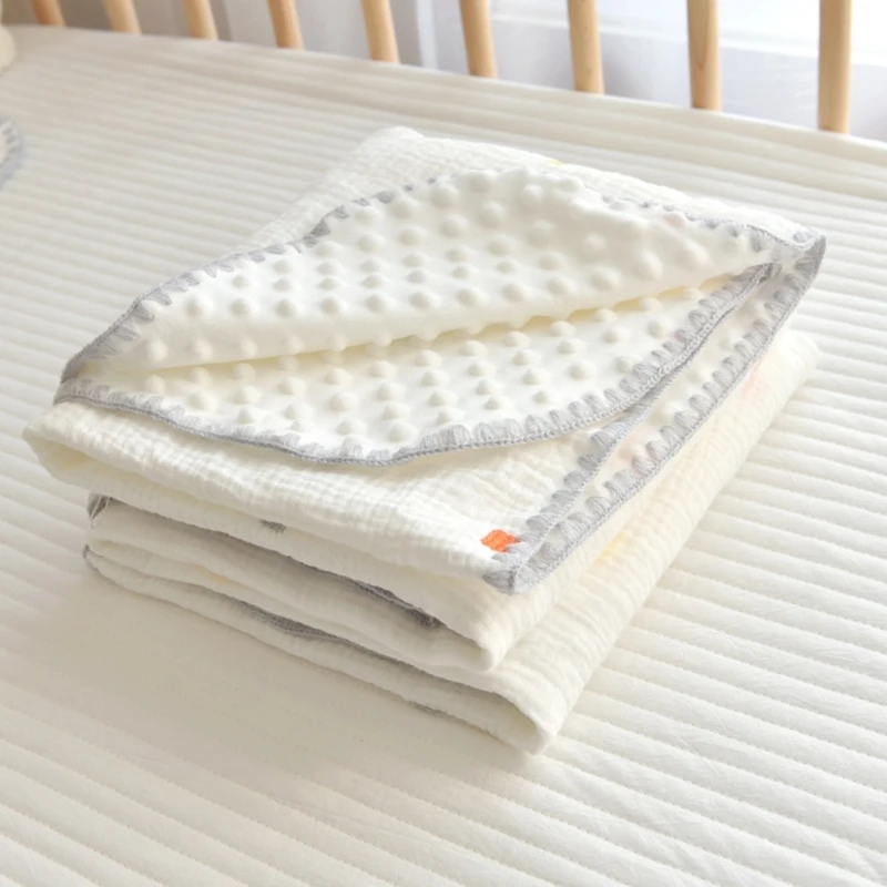 Детское защитное одеяло, накидка на коляску, одеяло для новорожденных мальчиков и девочек, Нейтральное по гендерному признаку, нефлуоресцентное муслиновое одеяло для новорожденных - 3