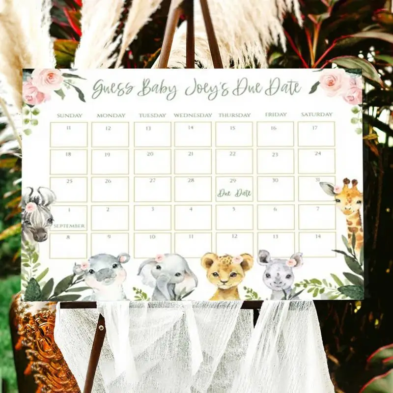 Календарь предсказания рождения ребенка Прогноз даты родов Забавный Знак календаря игр в душе Памятный Милый Календарь родов для ребенка - 3