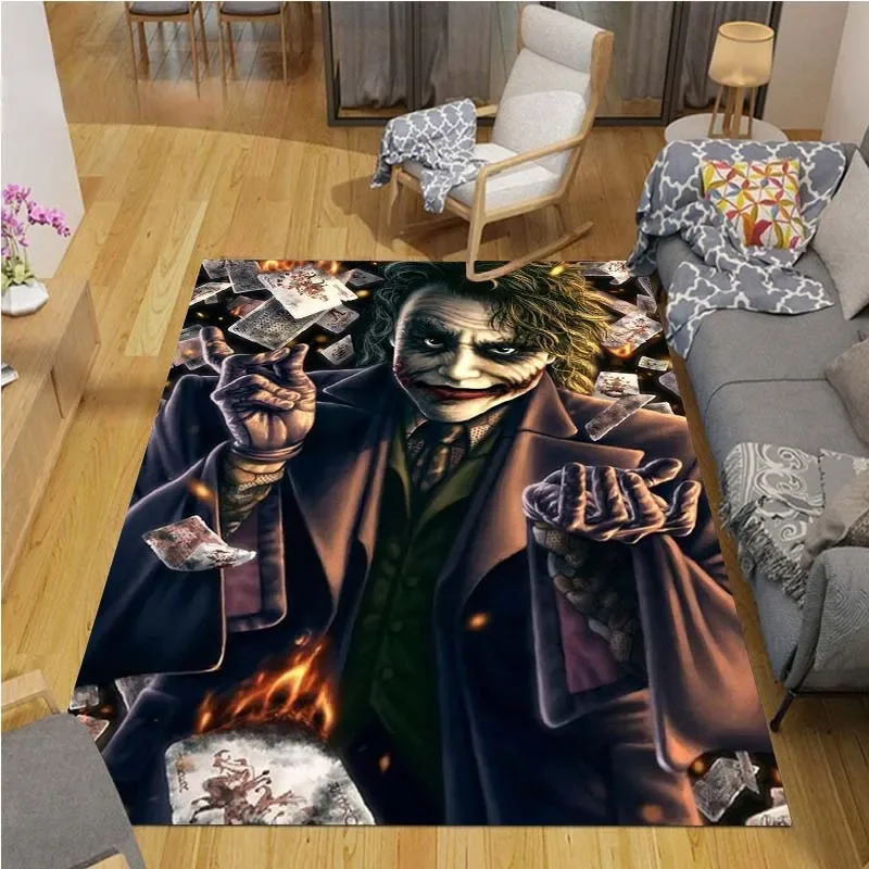 Сумасшедший Ковер Mad Joker, нескользящий коврик для пола, коврик для комнаты клоуна, Квадратный Качественный коврик для гостиной, спальни, домашнего декора - 3