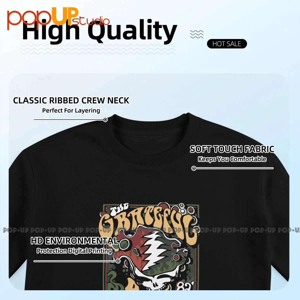 Толстовка Grateful Dead Rasta Splash, пуловеры, рубашки с мягким принтом, хипстерский бестселлер - 3