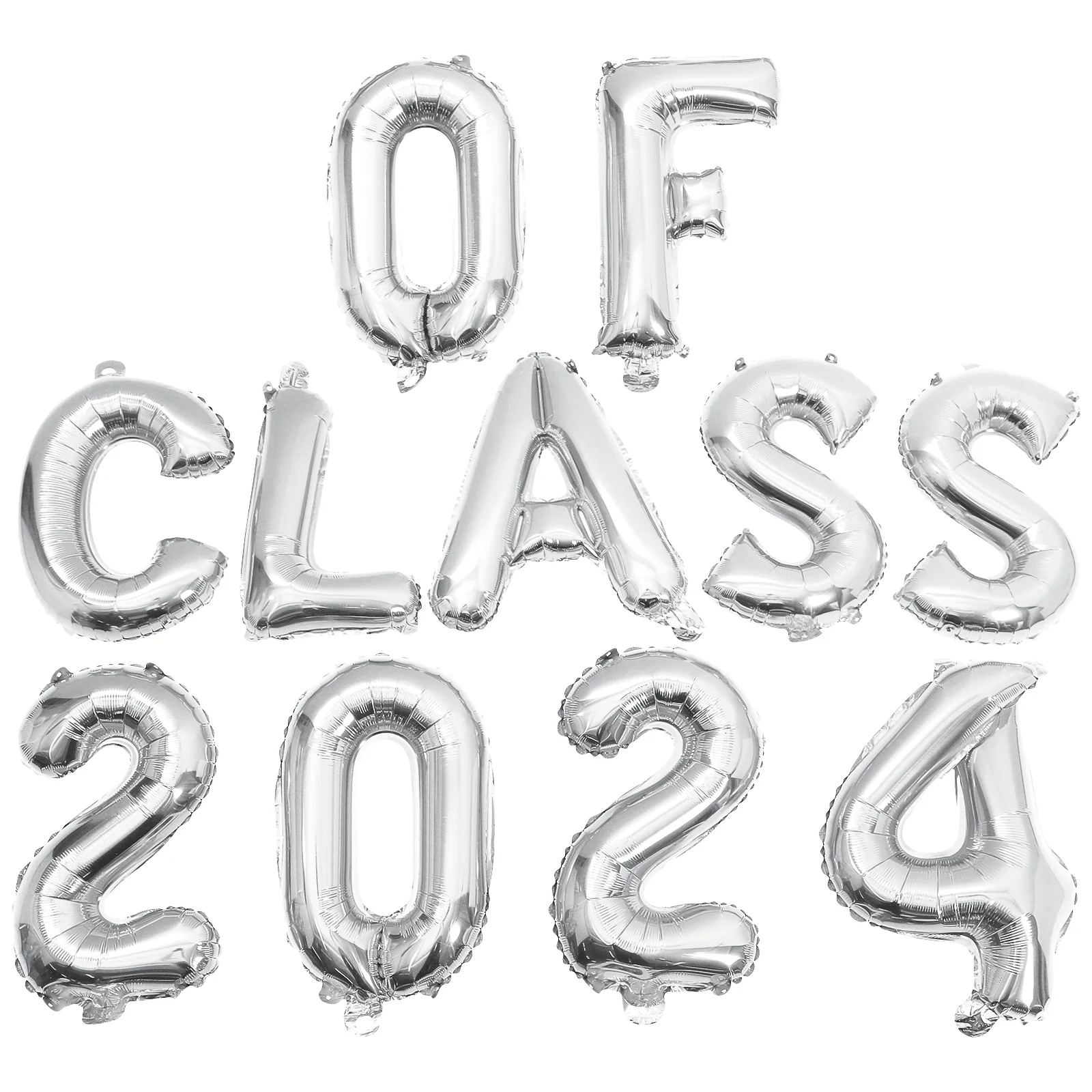 1 комплект выпускного класса 2024 года на воздушном шаре, тематическая вечеринка с воздушными шарами, алюминиевые воздушные шары - 4