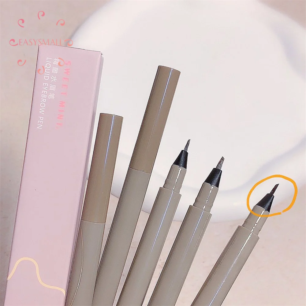 4 цвета натурального макияжа, автоматический карандаш для бровей с двойными головками, водонепроницаемая долговечная ручка для бровей Easy Ware с кисточкой для бровей - 4