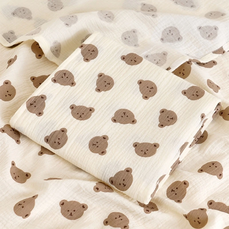 Детское пеленальное одеяло с высокой впитывающей способностью Банное полотенце для новорожденных Муслиновое полотенце - 4