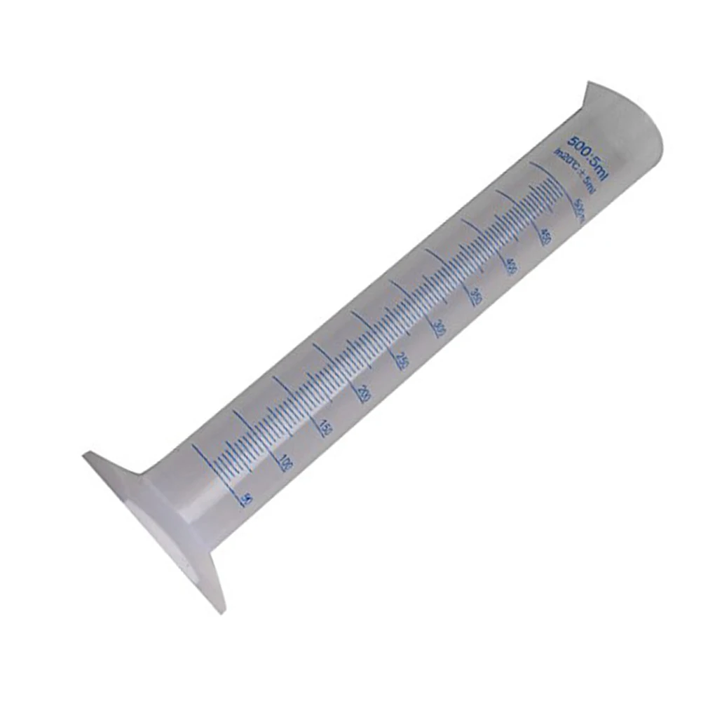 пластиковый измерительный цилиндр объемом 500 мл с синей линейной трубкой, устойчивый к коррозии прецизионный Измерительный инструмент - 4