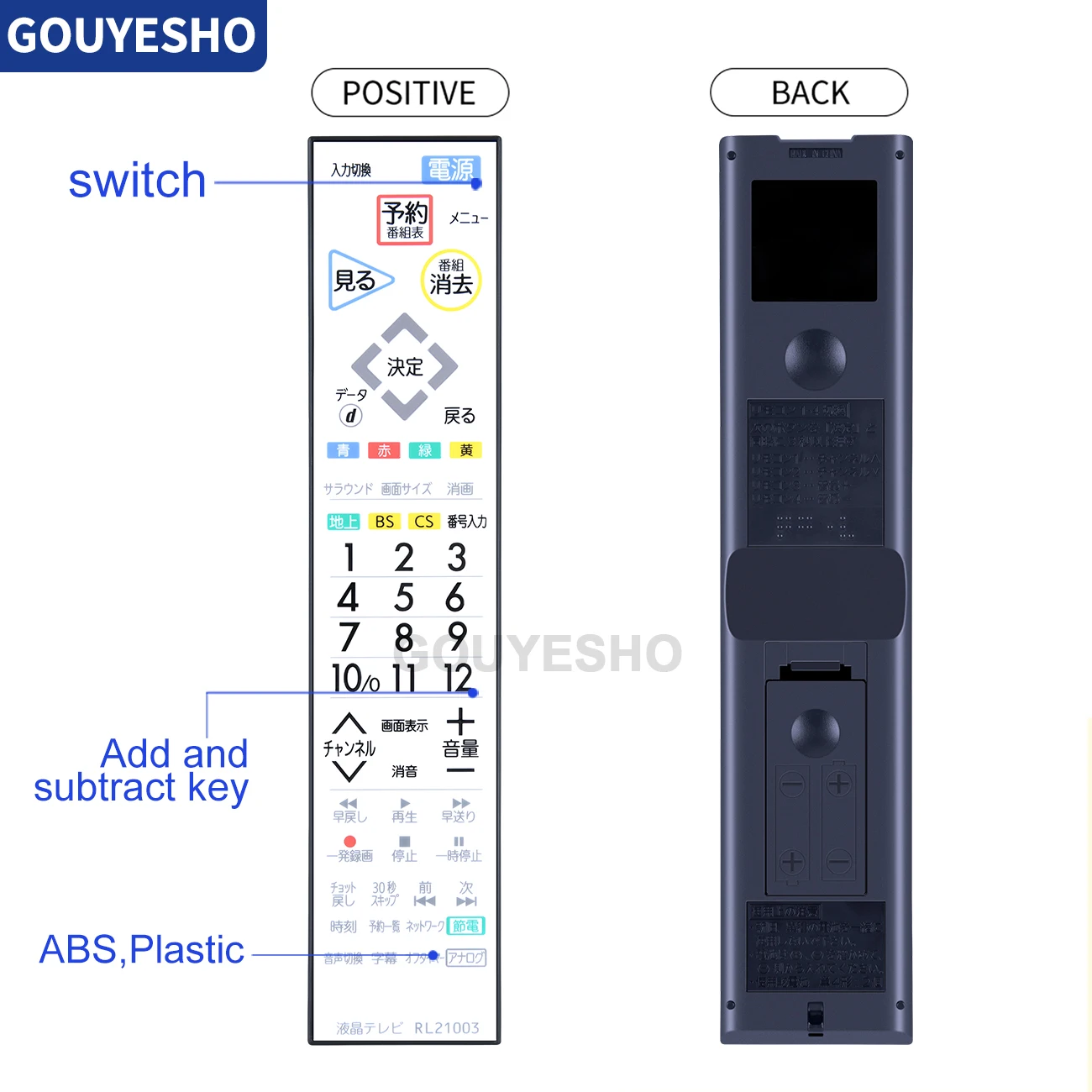 Пульт дистанционного управления RL21004 Заменен на пульт дистанционного управления Mitsubishi LCD TV Control RL-21004 (японская версия) - 4