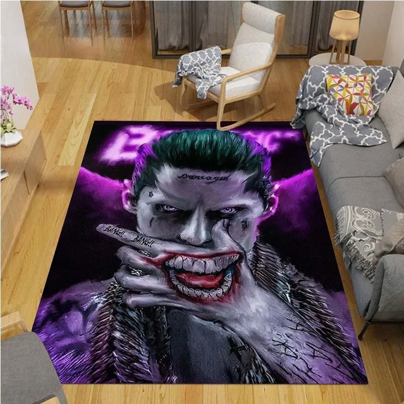 Сумасшедший Ковер Mad Joker, нескользящий коврик для пола, коврик для комнаты клоуна, Квадратный Качественный коврик для гостиной, спальни, домашнего декора - 4