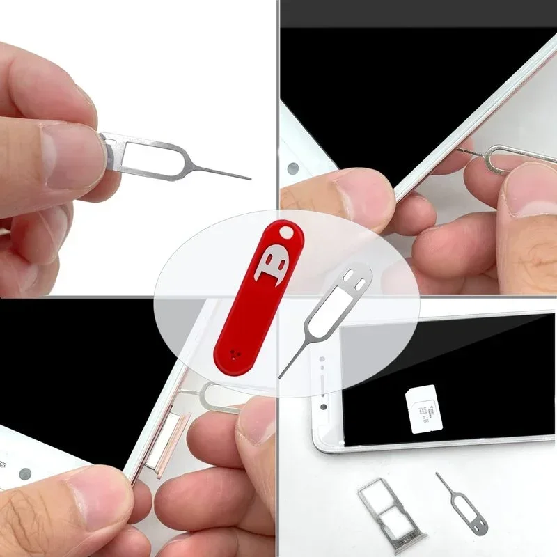 5-1 шт. Анти-Потерянный Pin-код SIM-карты с Футляром Для Хранения Универсальная Выталкивающая Игла для Apple iPhone 15 Samsung Pin-код Лотка для Sim-карты - 5