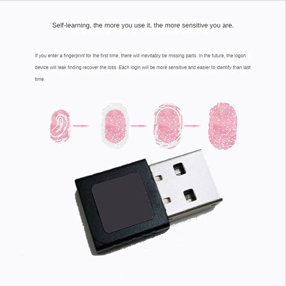 Мини-USB Модуль Считывания Отпечатков пальцев Устройство USB Считыватель Отпечатков пальцев для Windows 10 11 Hello Biometrics Ключ Безопасности - 5