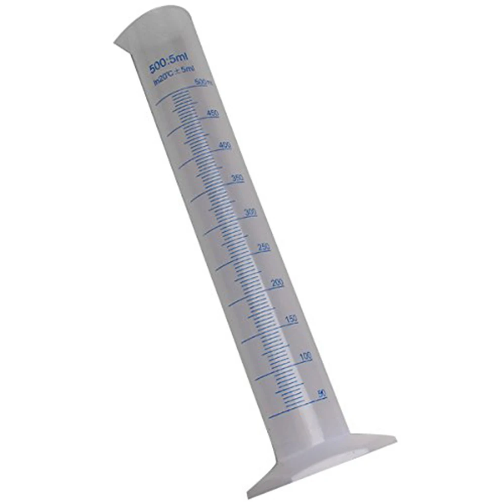 пластиковый измерительный цилиндр объемом 500 мл с синей линейной трубкой, устойчивый к коррозии прецизионный Измерительный инструмент - 5