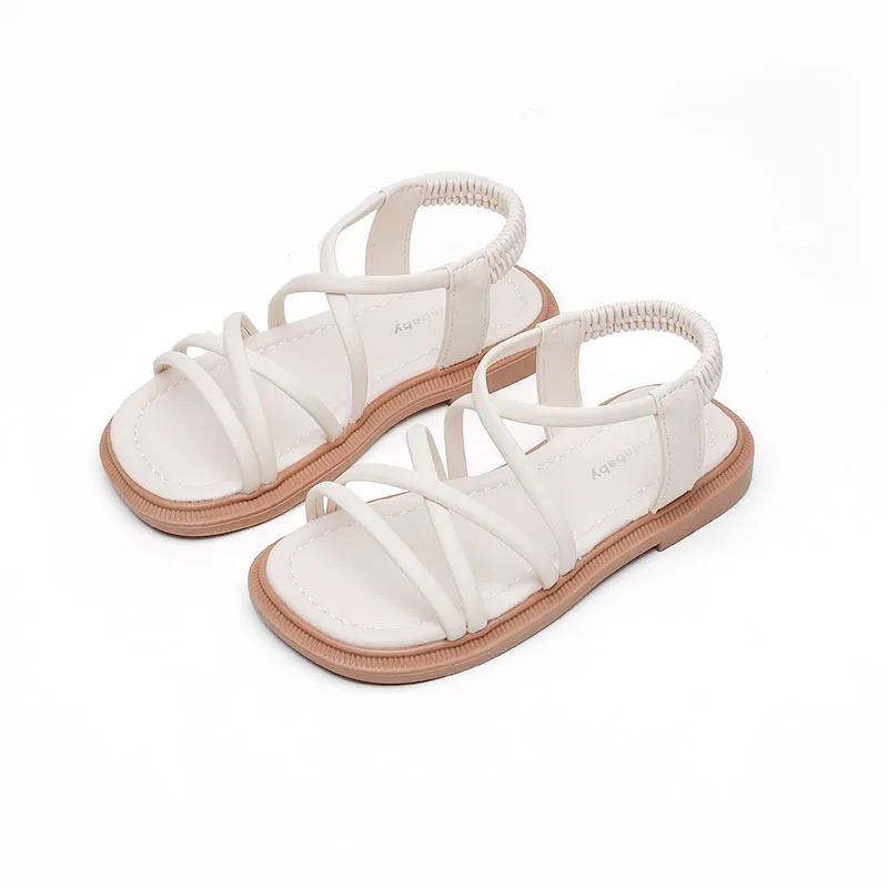 Сандалии для девочек 2023, Летняя новая модная обувь принцессы, детские сандалии на мягкой подошве для школьников, детская пляжная обувь - 5