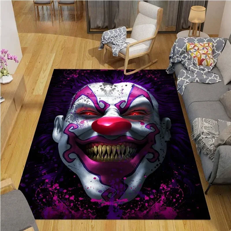 Сумасшедший Ковер Mad Joker, нескользящий коврик для пола, коврик для комнаты клоуна, Квадратный Качественный коврик для гостиной, спальни, домашнего декора - 5