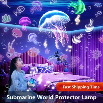 Светодиодный ночник с вращающимся проектором Galaxy, звездные русалки, проекторная лампа для украшения спальни, домашние декоративные подарки для детей