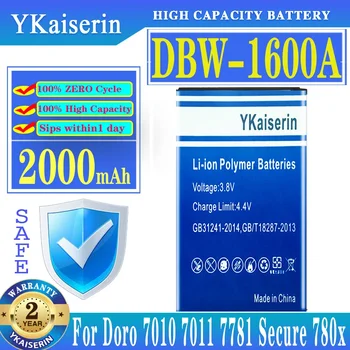 YKaiserin Аккумулятор DBW-1600A DBW1600A 2000 мАч для Doro 7010 7011 7781 Безопасные Батареи 780x