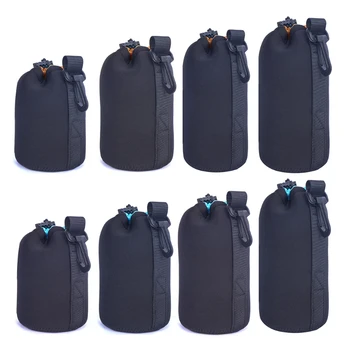 Черная сумка для хранения с застежкой-молнией, объектив для фотоаппарата, принадлежности для фотосъемки, мягкая сумка
