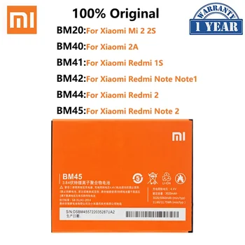 100% Оригинальный Сменный Аккумулятор Для Телефона Xiaomi Redmi BM20 BM40 BM41 BM42 BM44 BM45 Аккумуляторы Для Мобильных Телефонов Bateria