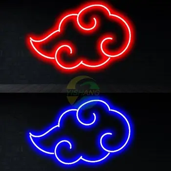 Изготовленная на Заказ Неоновая Вывеска Логотип Akatsuki Cloud Аниме Светодиодный Светильник Декор стен Домашняя Спальня Украшение игровой Комнаты Креативный Подарок