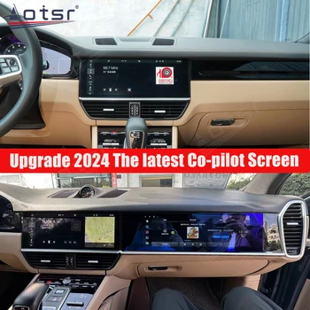 Обновление Экрана второго пилота 2024 Года Для Porsche Cayenne 955 957 GTS Android 2017-2023 Авто Стерео GPS Мультимедийный Плеер Навигация