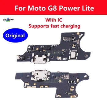 Оригинальный разъем для док-станции Зарядное устройство Micro USB Порт для зарядки Плата гибкого кабеля для замены запчастей Motorola Moto G8 Power Lite