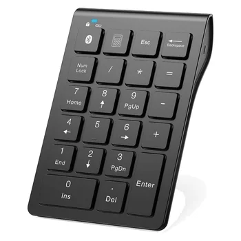 Беспроводная цифровая клавиатура Bluetooth, 22 клавиши, портативная тонкая цифровая панель для портативного компьютера, ПК, настольного компьютера, ноутбука