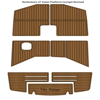 Northshore 37 Платформа для плавания на лодке, коврик для кокпита, морская пена EVA, коврик для пола из искусственного тика