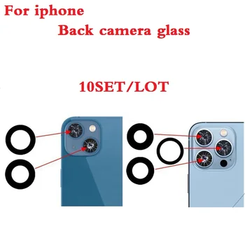 Стеклянная крышка объектива задней камеры Alideao-Back, Запчасти для ремонта iPhone 12 13 mini12 13 14 15 plus Pro Max, Оптовые продажи, 10 шт.