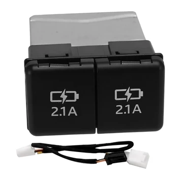 Автомобильное быстрое зарядное устройство Black ABS Dual USB Автомобильные Аксессуары для Toyota Corolla 2020-2022