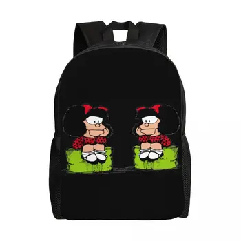 Mafalda Sad Thinking Дорожный Рюкзак Для Мужчин И Женщин Школьный Ноутбук Сумка Для Книг Классический Quino Manga Студенческий Рюкзак Для Колледжа Сумки