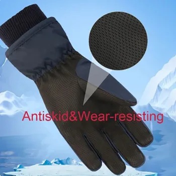 Тканевые водонепроницаемые лыжные перчатки для взрослых и детей, износостойкие ветрозащитные детские лыжные перчатки, нескользящие теплые