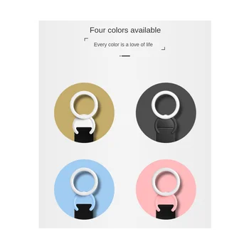 Светодиодное Кольцо для Селфи с USB Зарядкой, Дополнительное Освещение, Улучшающее Селфи в Ночной Темноте для Телефона, Вспышки Заполняющего Света, Розовый